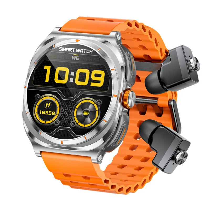 GT98 2-in-1 Smartwatch & TWS Earbuds – IP67 Waterproof, Blood Oxygen & Heart Rate Monitor
