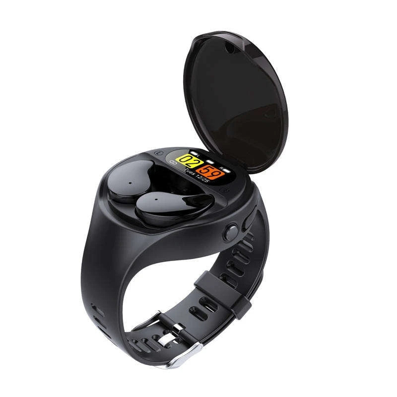 2-in-1 Smartwatch & Wireless TWS Sports Earbuds – Multi-Function Smart Watch with Earphones