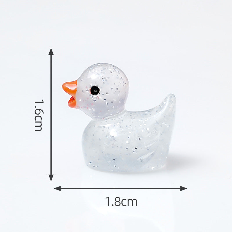 10 PCS Glowing Duck Sunglasses Ornament – Cute DIY Desktop & Car Decoration