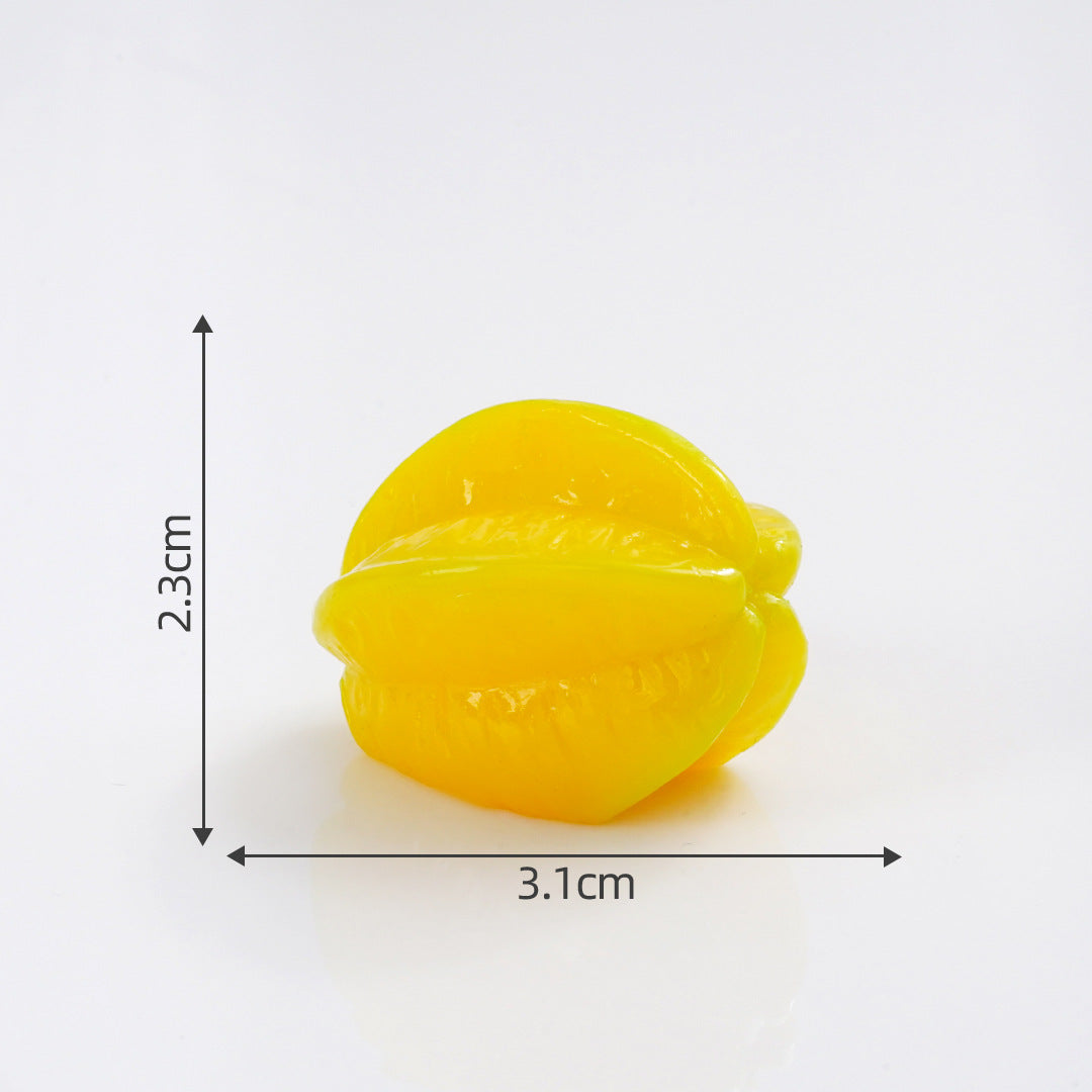 Mini Fruit Blind Bag Ornament – Simulation Peach & Lotus Mist Food Play Decor