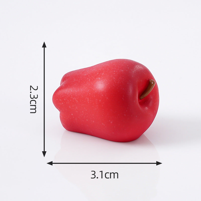 Mini Fruit Blind Bag Ornament – Simulation Peach & Lotus Mist Food Play Decor