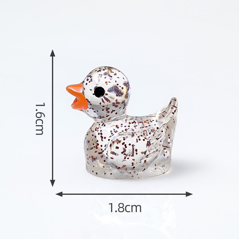 10 PCS Glowing Duck Sunglasses Ornament – Cute DIY Desktop & Car Decoration