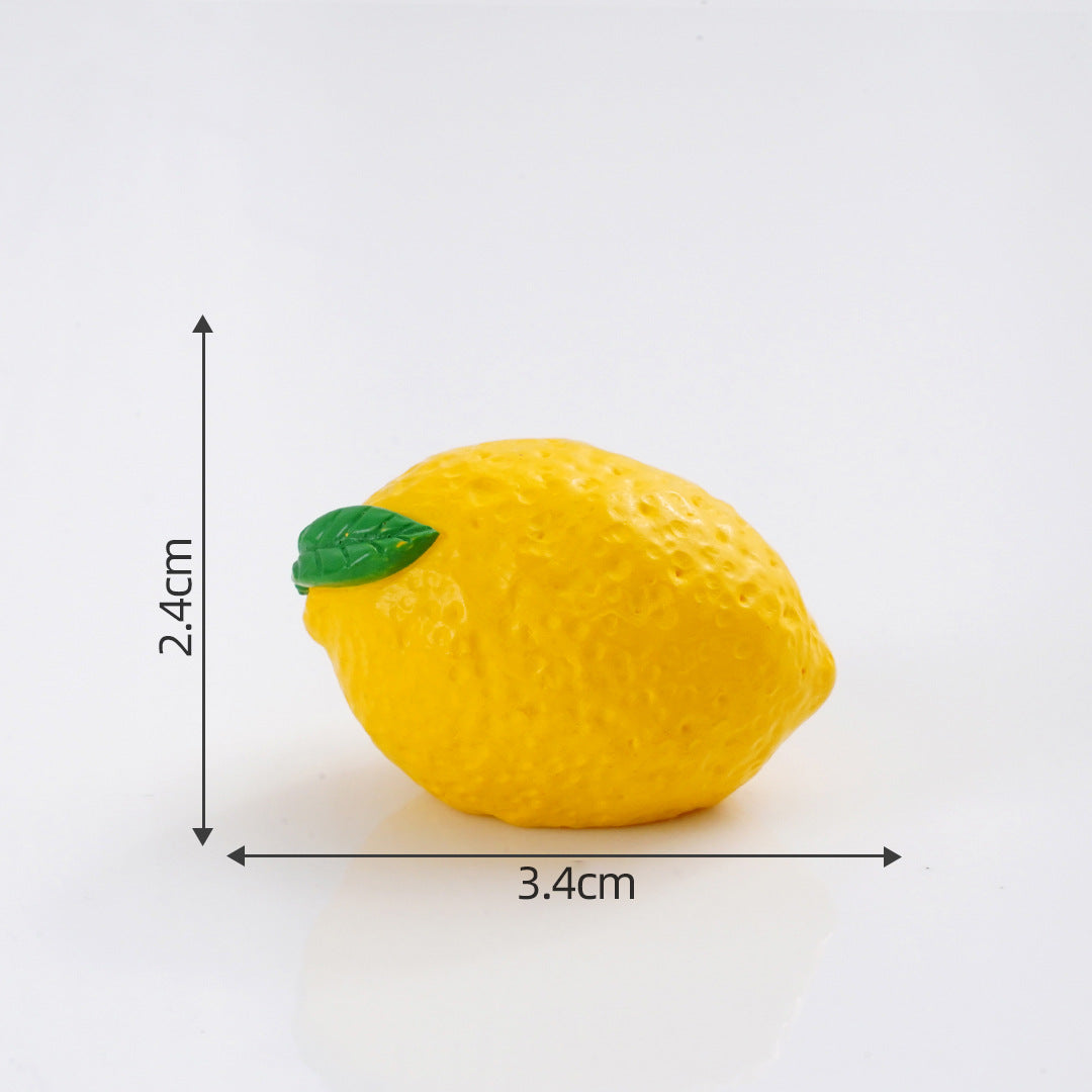 Mini Fruit Blind Bag Ornament – Simulation Peach & Lotus Mist Food Play Decor