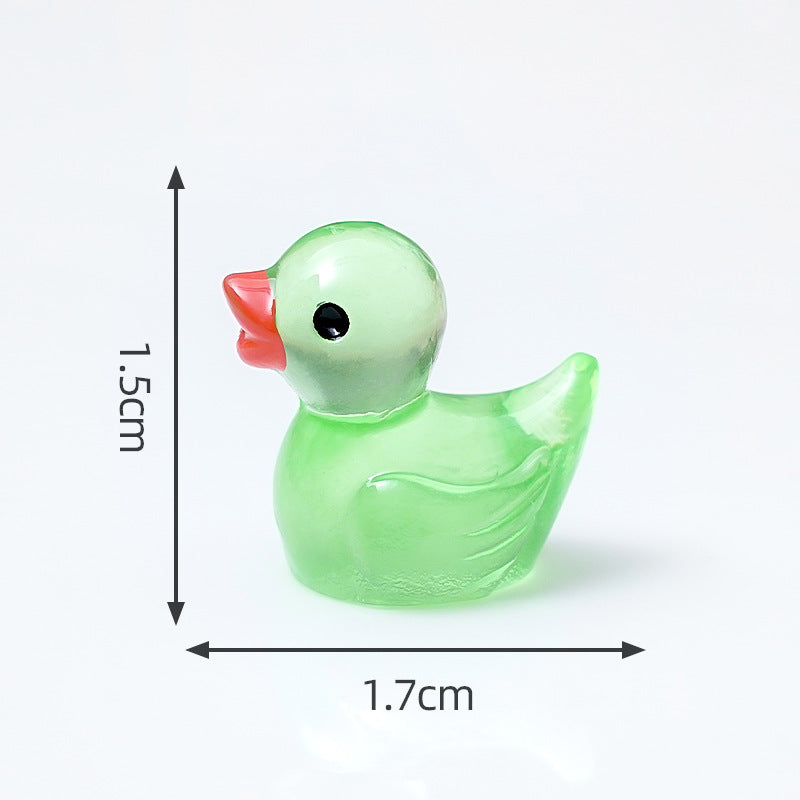 10 PCS Glowing Duck Sunglasses Ornament – Cute DIY Desktop & Car Decoration