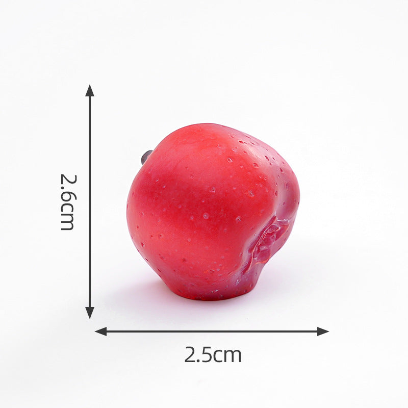 Mini Fruit Blind Bag Ornament – Simulation Peach & Lotus Mist Food Play Decor