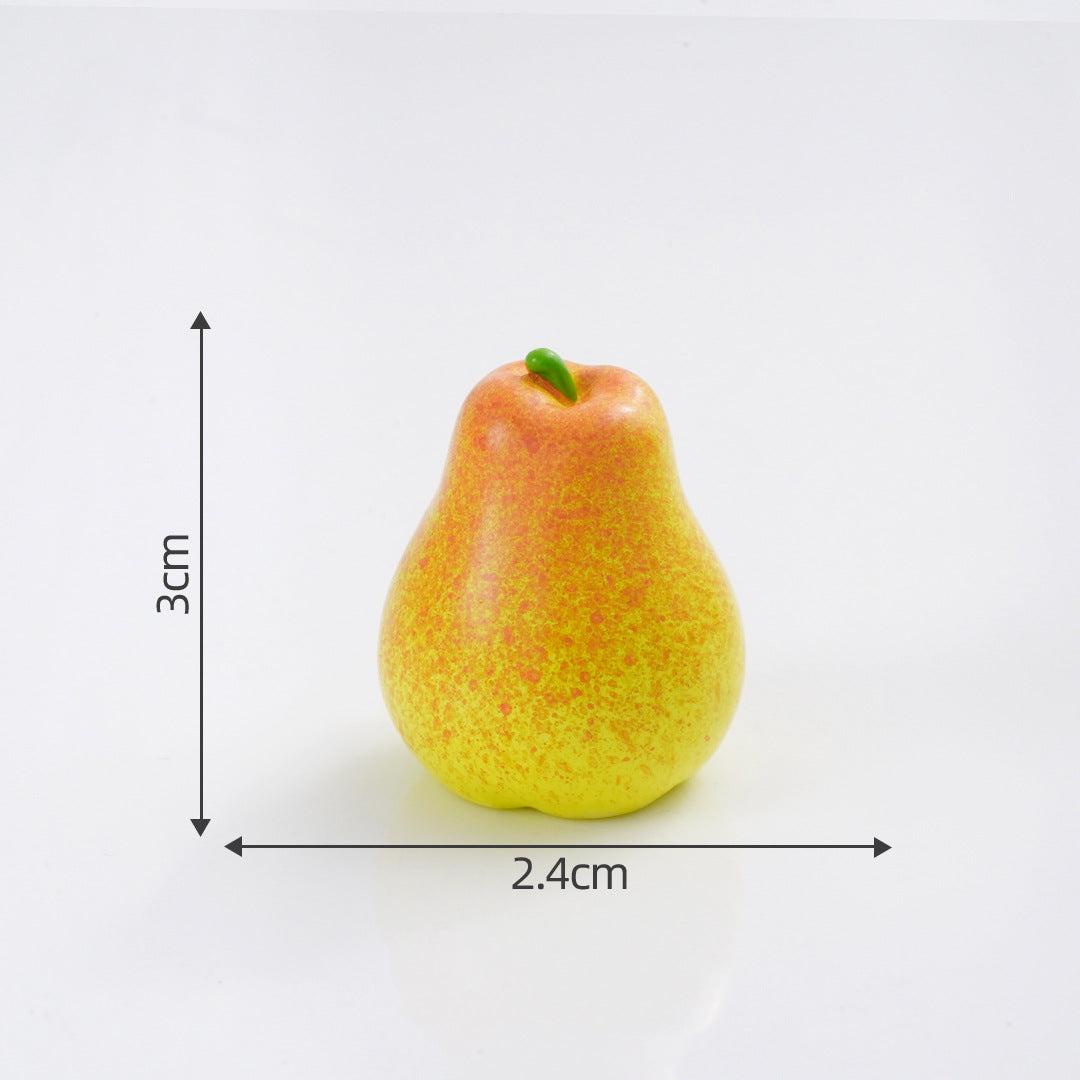 Mini Fruit Blind Bag Ornament – Simulation Peach & Lotus Mist Food Play Decor