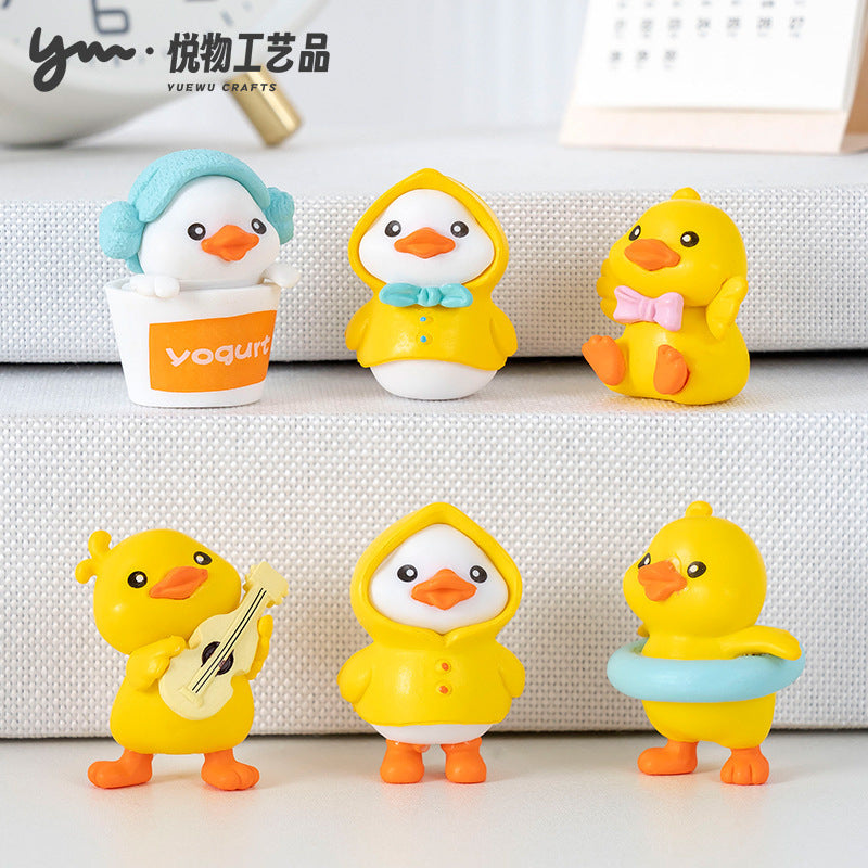 Raincoat Duck Blind Bag Ornament – Cute Guitar Yellow Duck DIY Desk & Car Decor