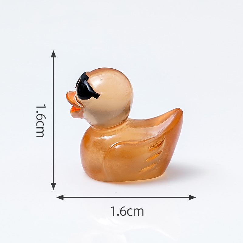 10 PCS Glowing Duck Sunglasses Ornament – Cute DIY Desktop & Car Decoration