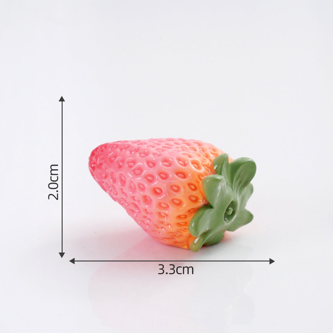 Mini Fruit Blind Bag Ornament – Simulation Peach & Lotus Mist Food Play Decor