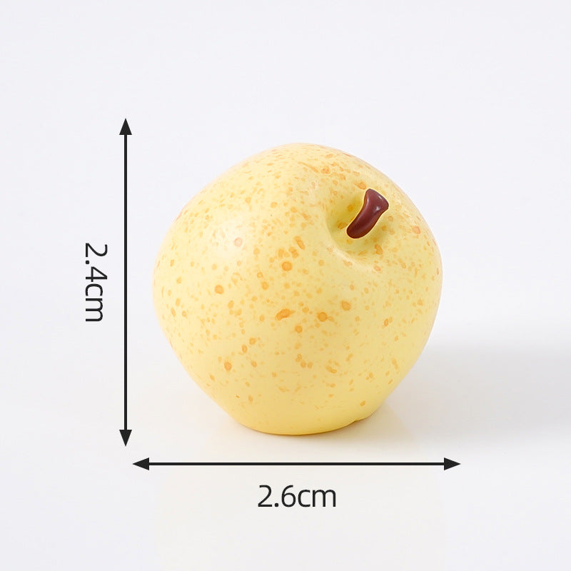 Mini Fruit Blind Bag Ornament – Simulation Peach & Lotus Mist Food Play Decor
