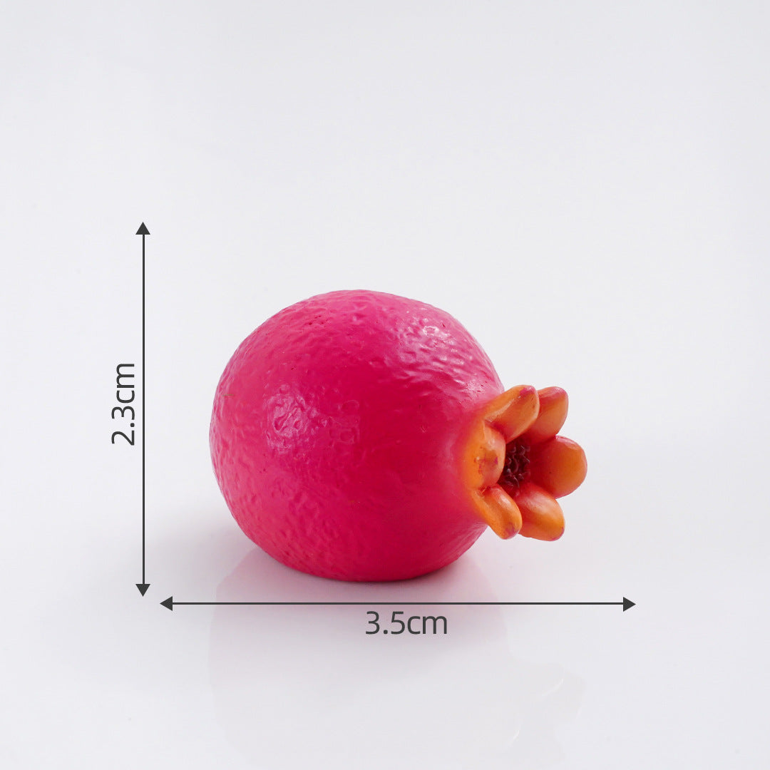 Mini Fruit Blind Bag Ornament – Simulation Peach & Lotus Mist Food Play Decor