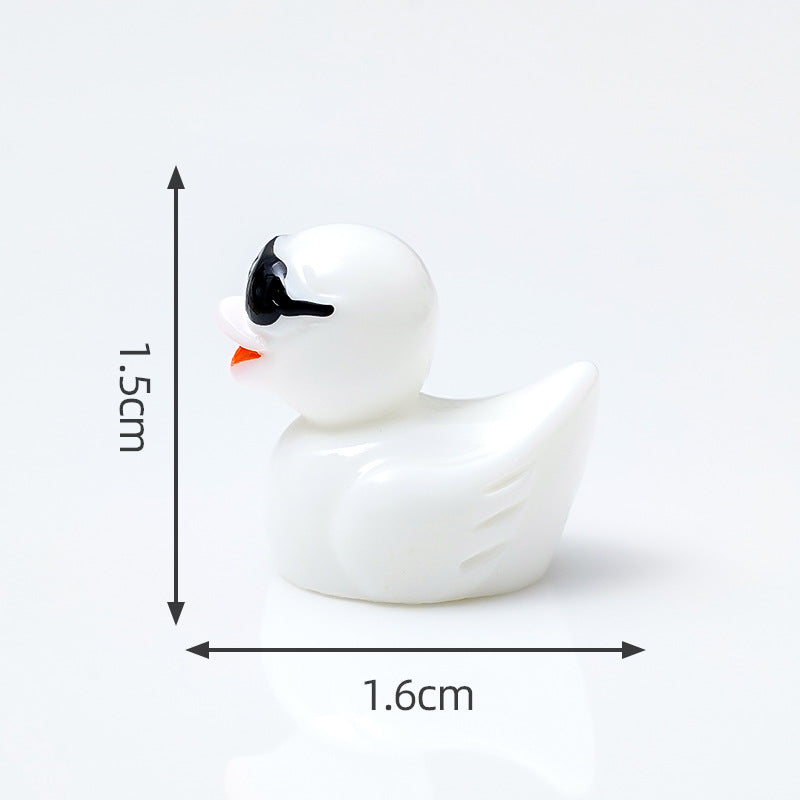 10 PCS Glowing Duck Sunglasses Ornament – Cute DIY Desktop & Car Decoration