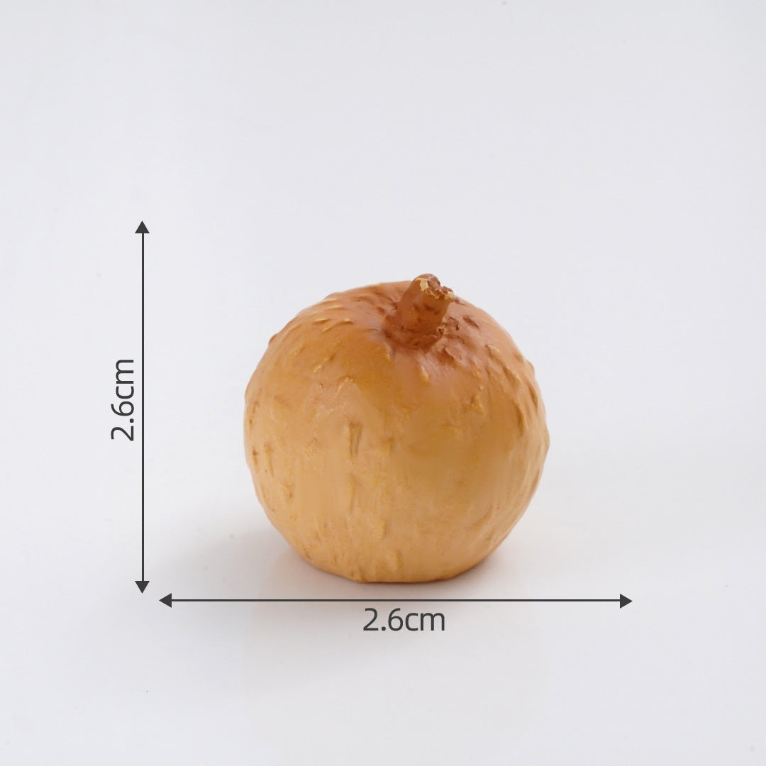 Mini Fruit Blind Bag Ornament – Simulation Peach & Lotus Mist Food Play Decor