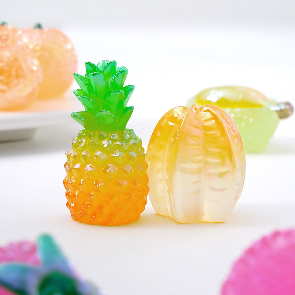 Glowing Fruit Blind Bag Ornament – Electroplated Cherry & Orange DIY Decor