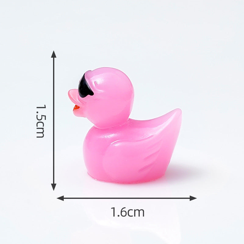 10 PCS Glowing Duck Sunglasses Ornament – Cute DIY Desktop & Car Decoration
