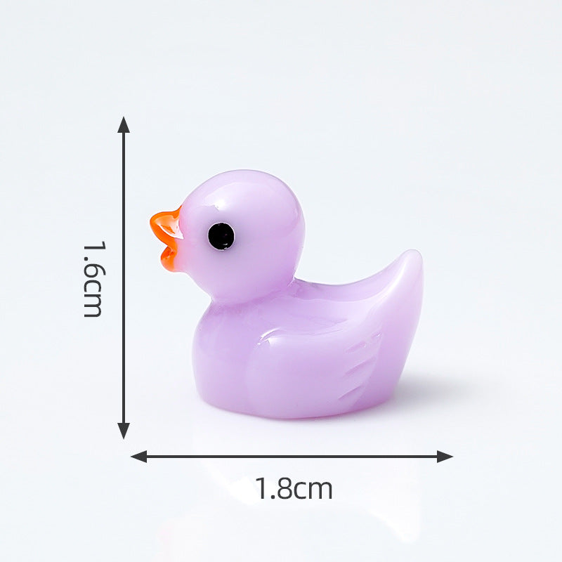 10 PCS Glowing Duck Sunglasses Ornament – Cute DIY Desktop & Car Decoration