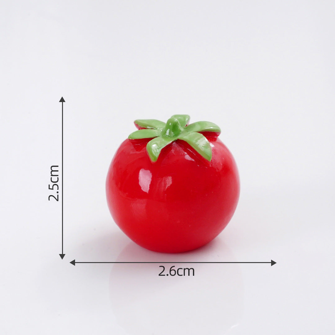 Mini Fruit Blind Bag Ornament – Simulation Peach & Lotus Mist Food Play Decor