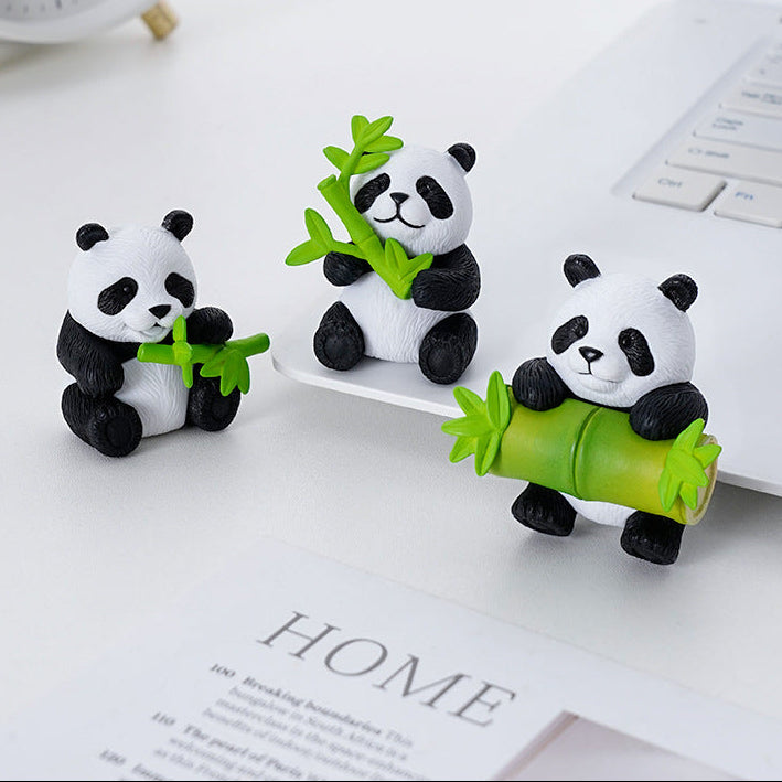 Cute Panda Blind Bag Ornament – Bamboo-Eating Panda DIY Desk & Car Decor