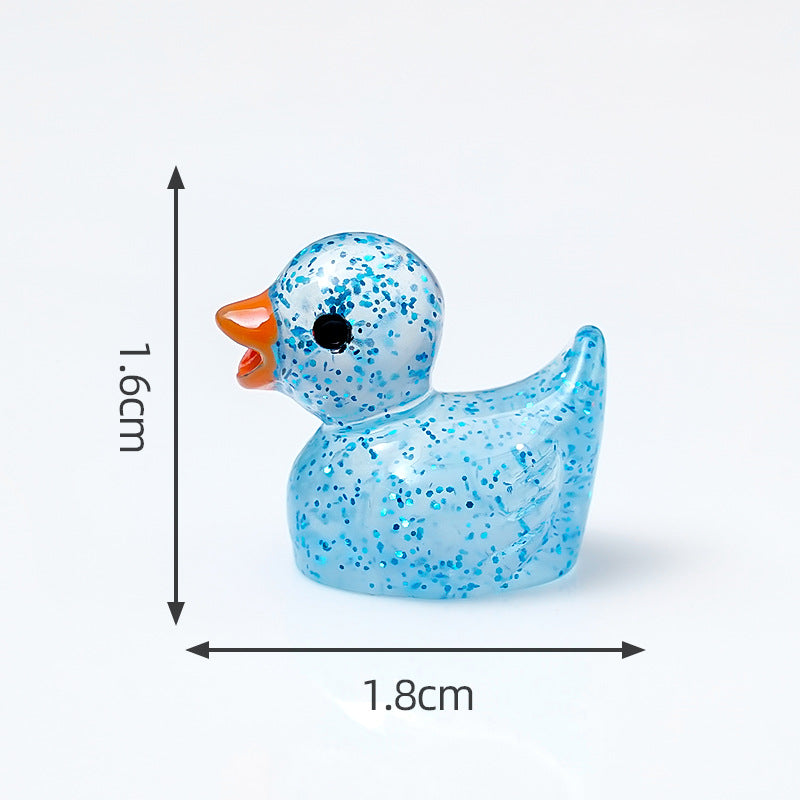 10 PCS Glowing Duck Sunglasses Ornament – Cute DIY Desktop & Car Decoration