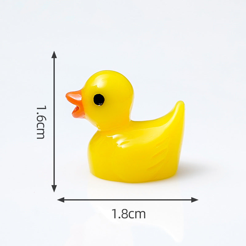 10 PCS Glowing Duck Sunglasses Ornament – Cute DIY Desktop & Car Decoration