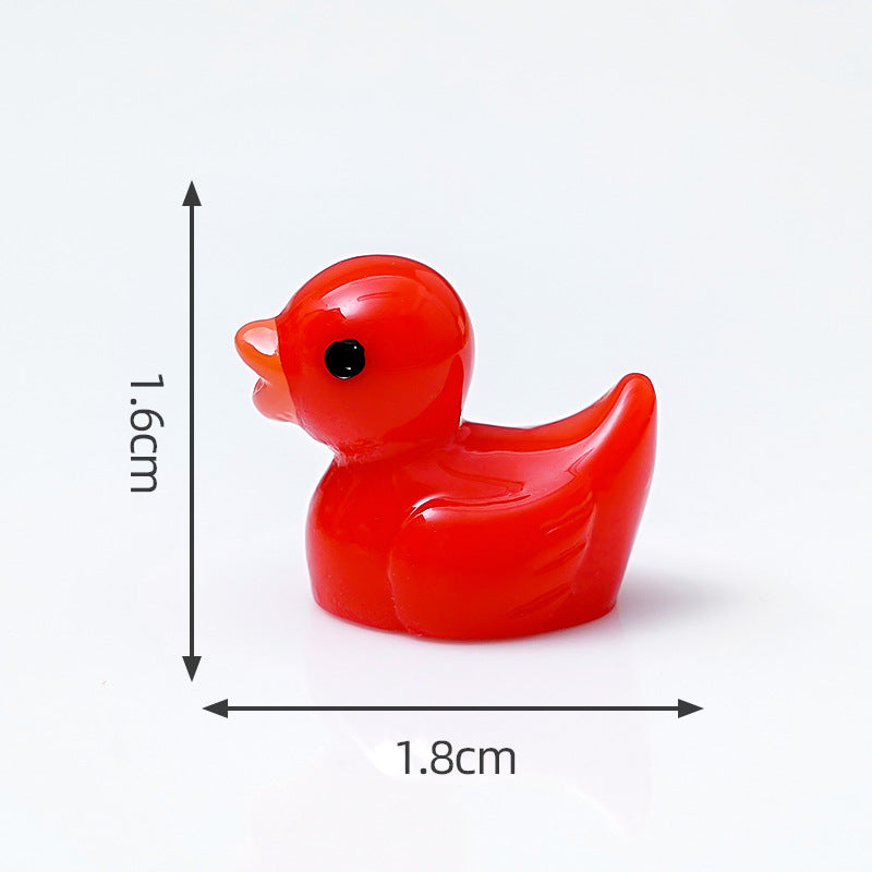 10 PCS Glowing Duck Sunglasses Ornament – Cute DIY Desktop & Car Decoration