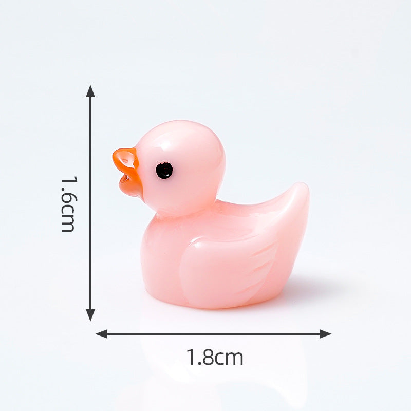 10 PCS Glowing Duck Sunglasses Ornament – Cute DIY Desktop & Car Decoration