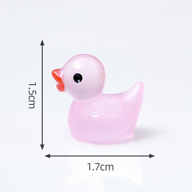 10 PCS Glowing Duck Sunglasses Ornament – Cute DIY Desktop & Car Decoration