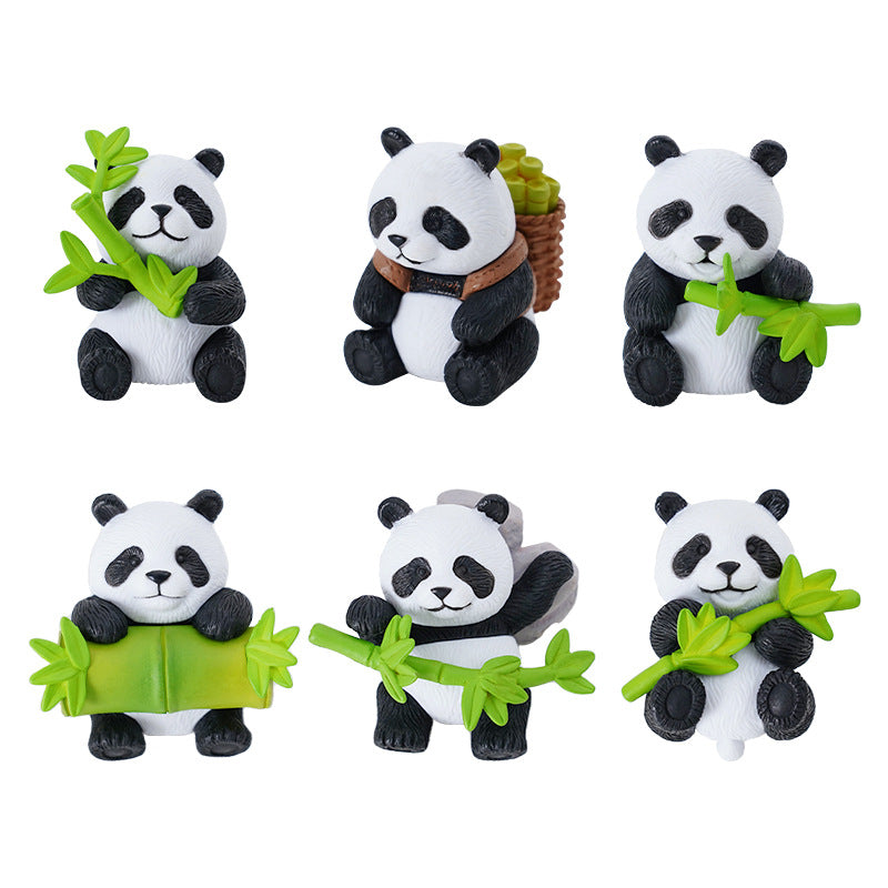 Cute Panda Blind Bag Ornament – Bamboo-Eating Panda DIY Desk & Car Decor