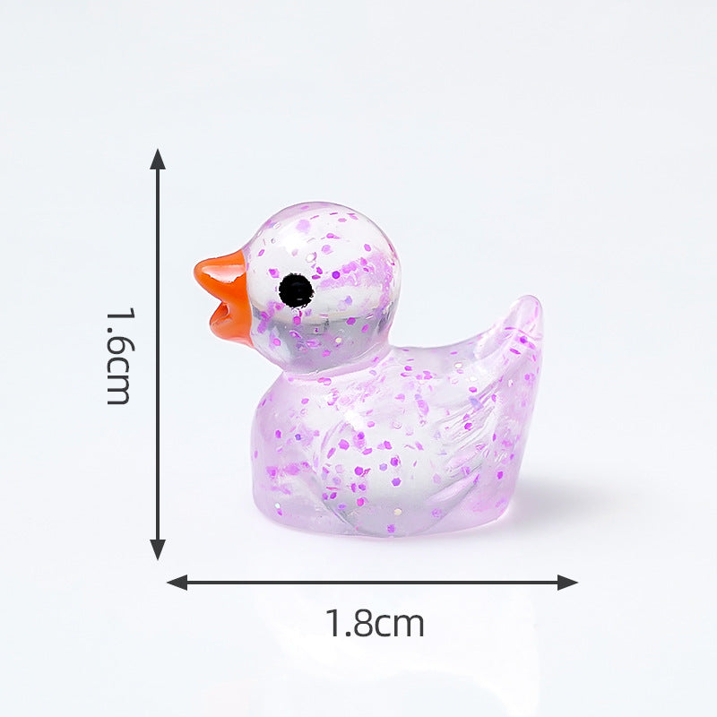 10 PCS Glowing Duck Sunglasses Ornament – Cute DIY Desktop & Car Decoration