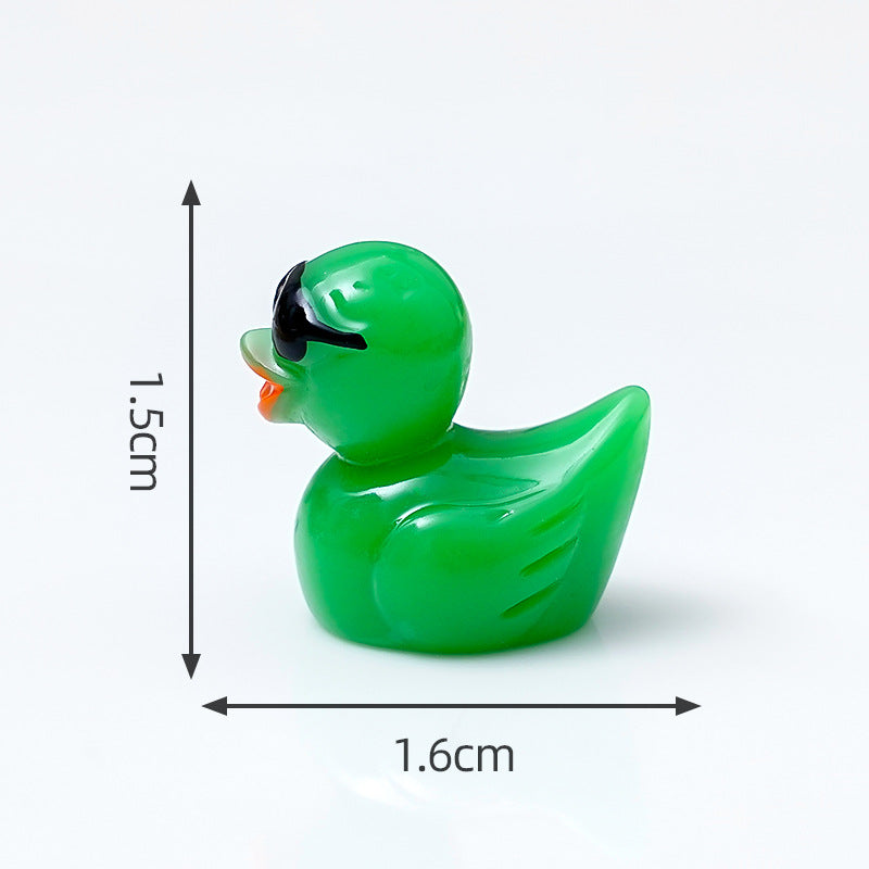 10 PCS Glowing Duck Sunglasses Ornament – Cute DIY Desktop & Car Decoration