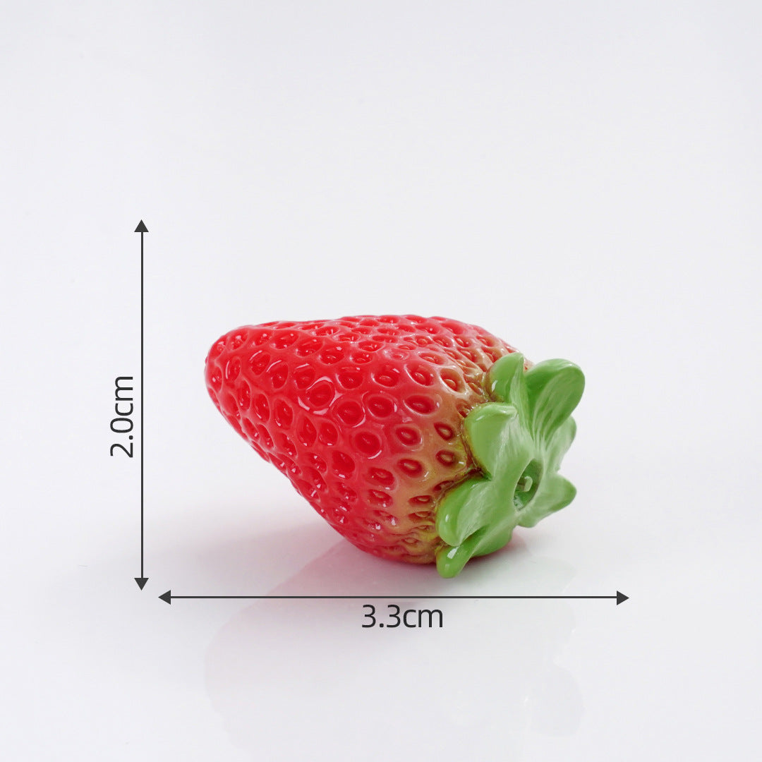 Mini Fruit Blind Bag Ornament – Simulation Peach & Lotus Mist Food Play Decor