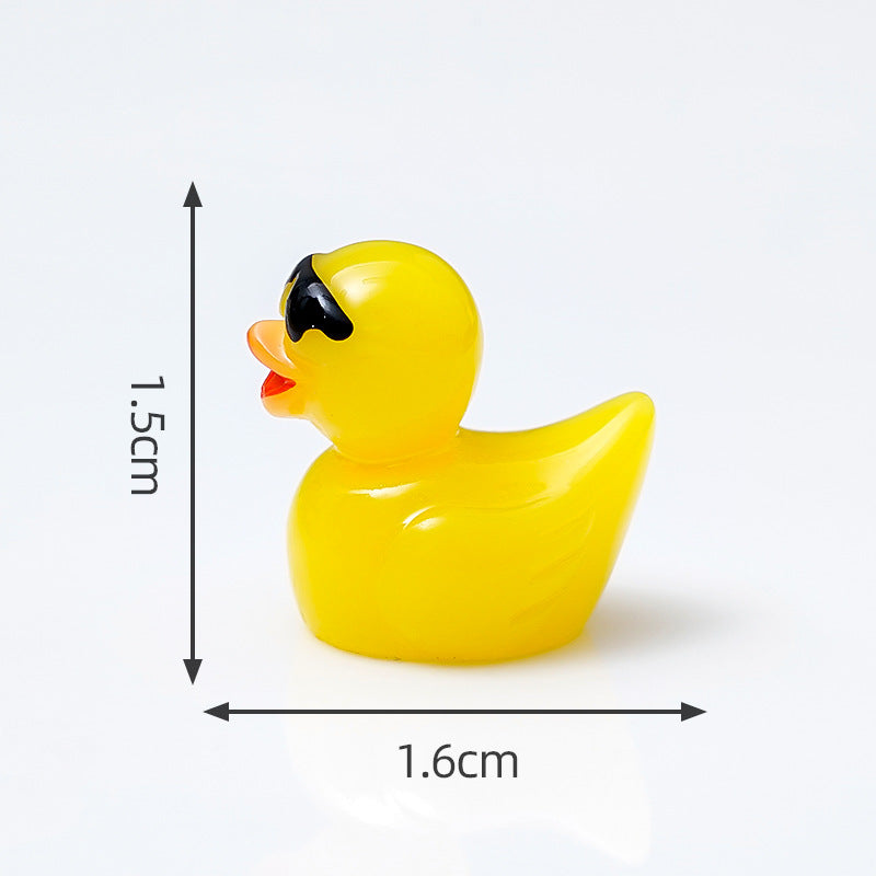 10 PCS Glowing Duck Sunglasses Ornament – Cute DIY Desktop & Car Decoration