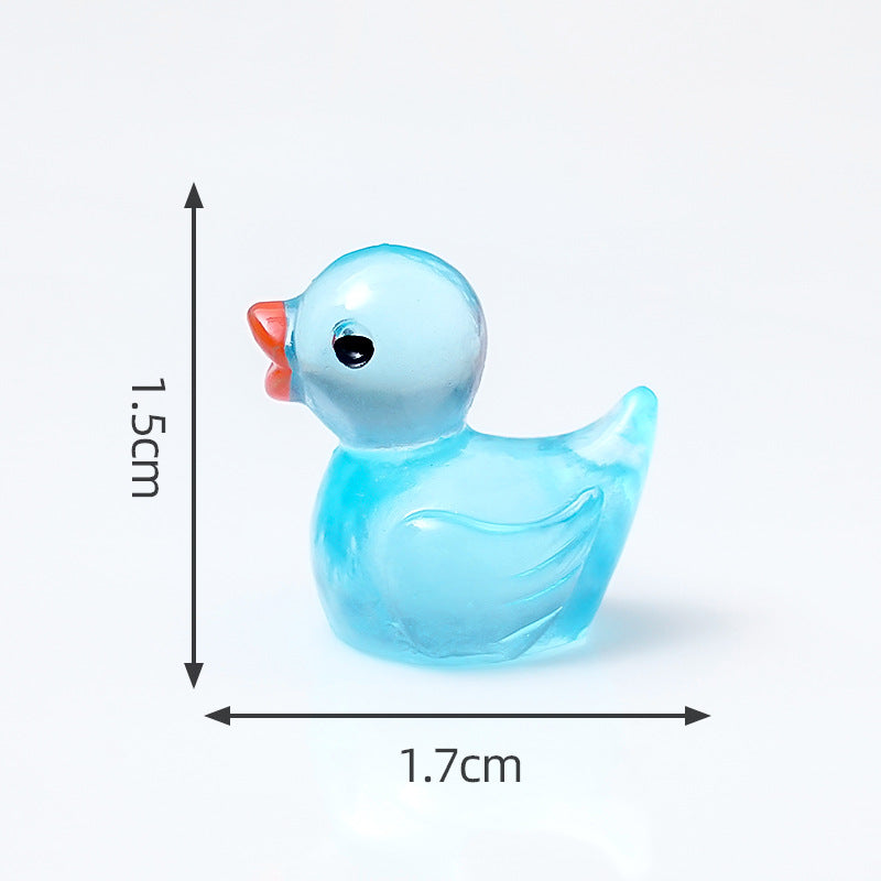 10 PCS Glowing Duck Sunglasses Ornament – Cute DIY Desktop & Car Decoration