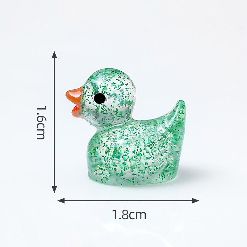 10 PCS Glowing Duck Sunglasses Ornament – Cute DIY Desktop & Car Decoration