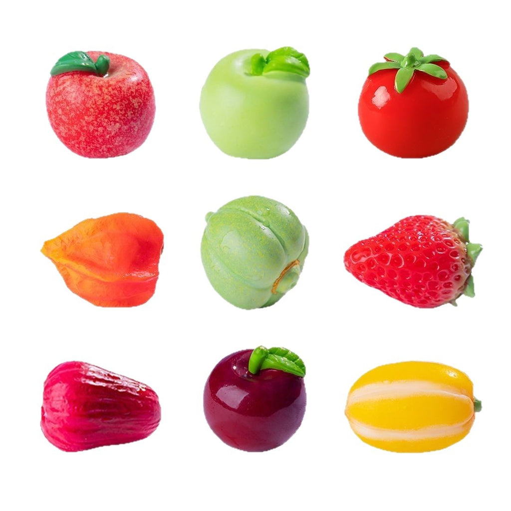 Mini Fruit Blind Bag Ornament – Simulation Peach & Lotus Mist Food Play Decor