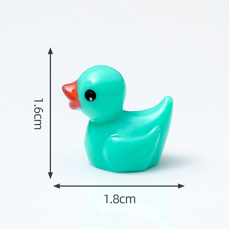10 PCS Glowing Duck Sunglasses Ornament – Cute DIY Desktop & Car Decoration