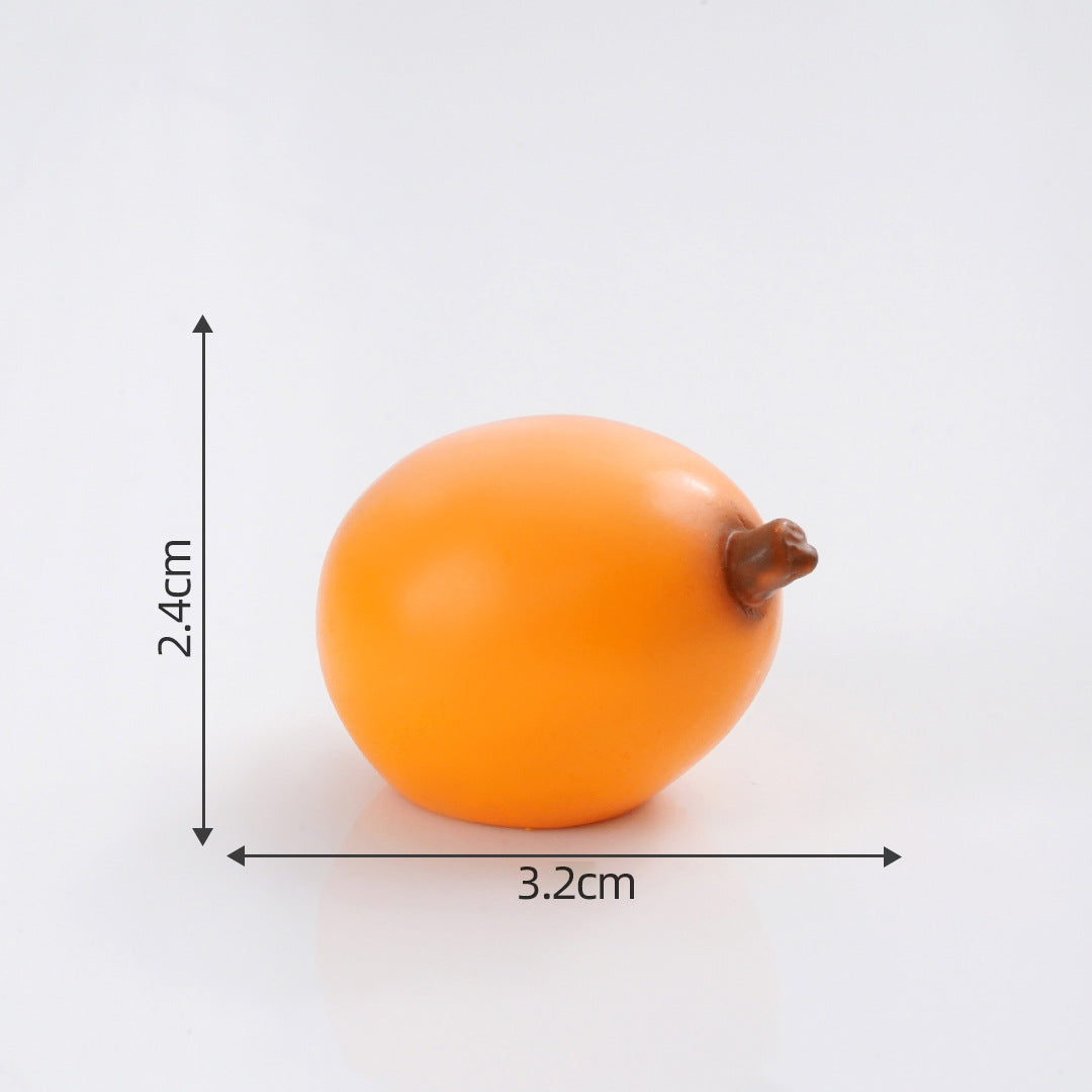 Mini Fruit Blind Bag Ornament – Simulation Peach & Lotus Mist Food Play Decor
