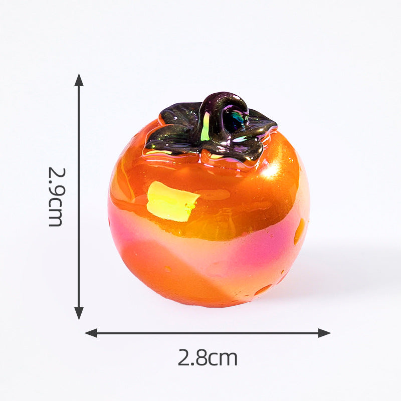 Glowing Fruit Blind Bag Ornament – Electroplated Cherry & Orange DIY Decor