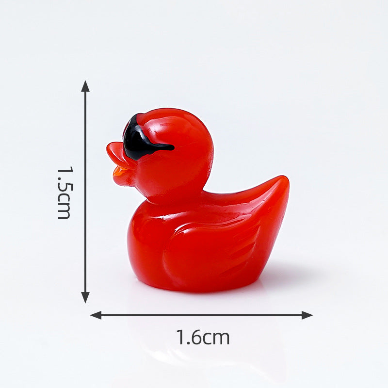 10 PCS Glowing Duck Sunglasses Ornament – Cute DIY Desktop & Car Decoration