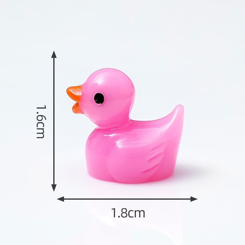10 PCS Glowing Duck Sunglasses Ornament – Cute DIY Desktop & Car Decoration
