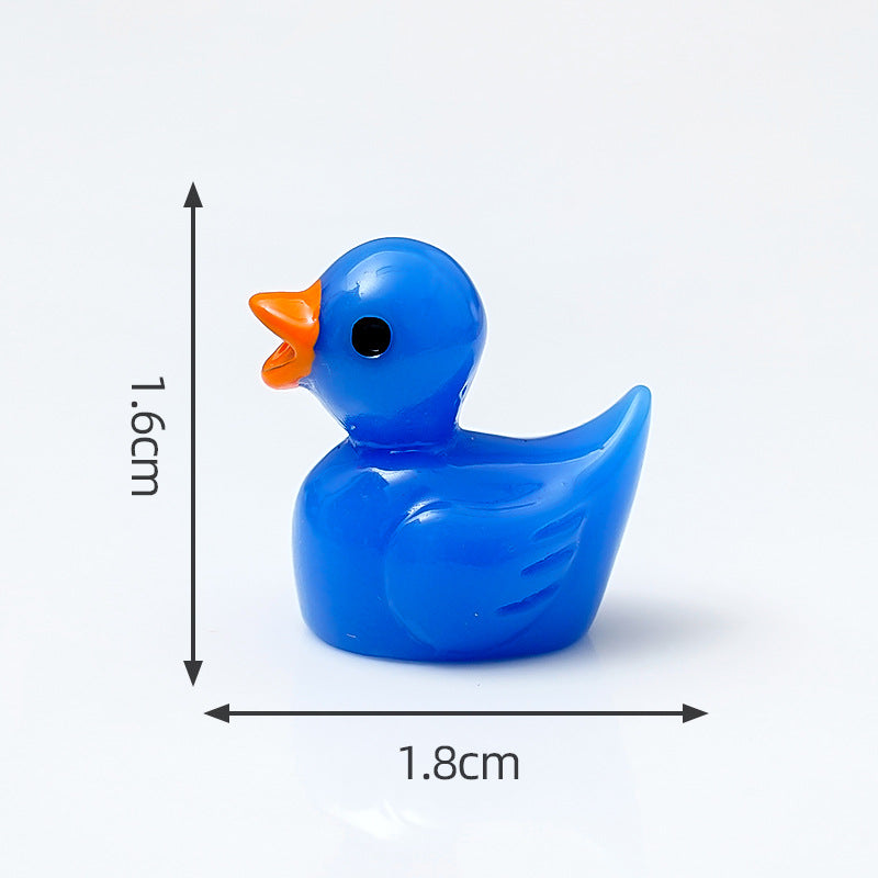 10 PCS Glowing Duck Sunglasses Ornament – Cute DIY Desktop & Car Decoration