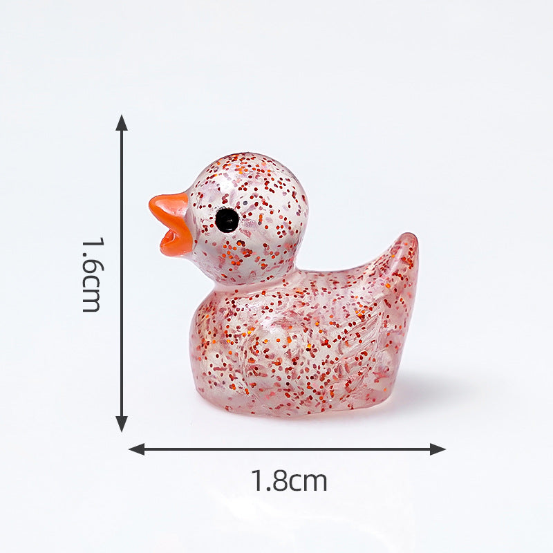 10 PCS Glowing Duck Sunglasses Ornament – Cute DIY Desktop & Car Decoration