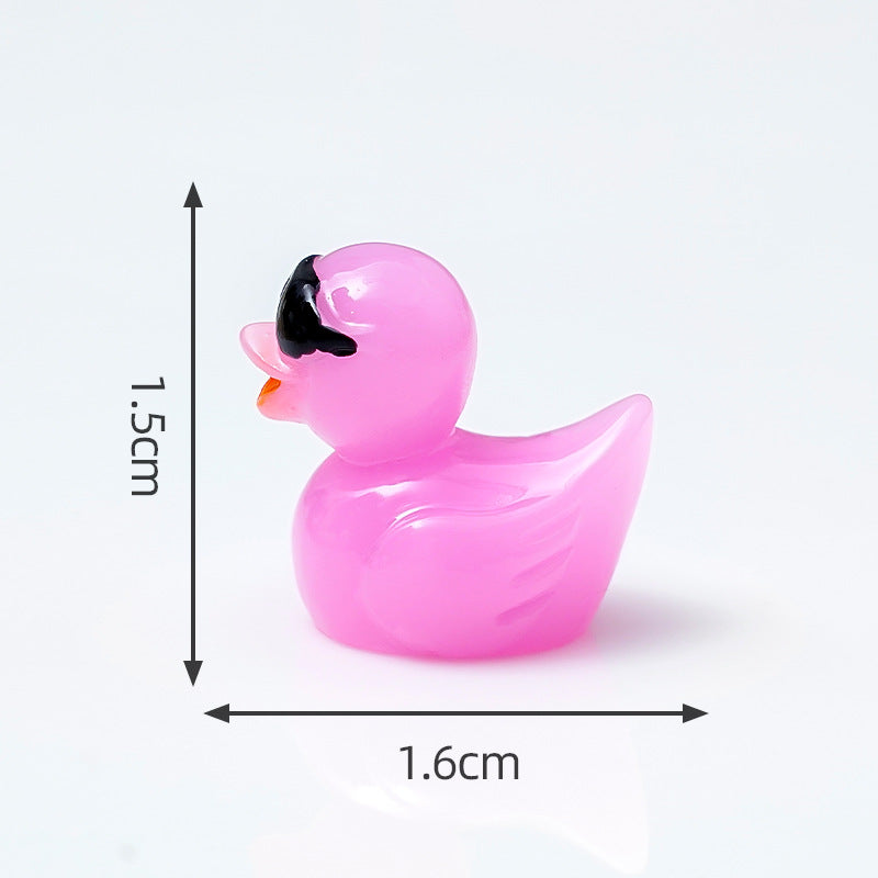 10 PCS Glowing Duck Sunglasses Ornament – Cute DIY Desktop & Car Decoration