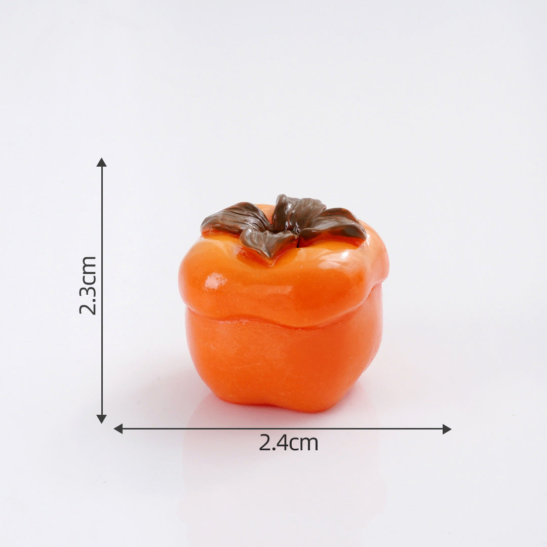Mini Fruit Blind Bag Ornament – Simulation Peach & Lotus Mist Food Play Decor
