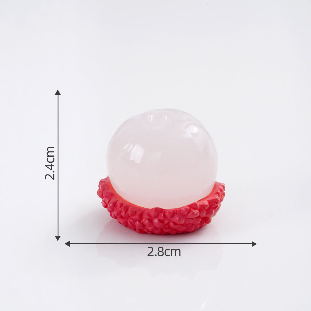 Mini Fruit Blind Bag Ornament – Simulation Peach & Lotus Mist Food Play Decor