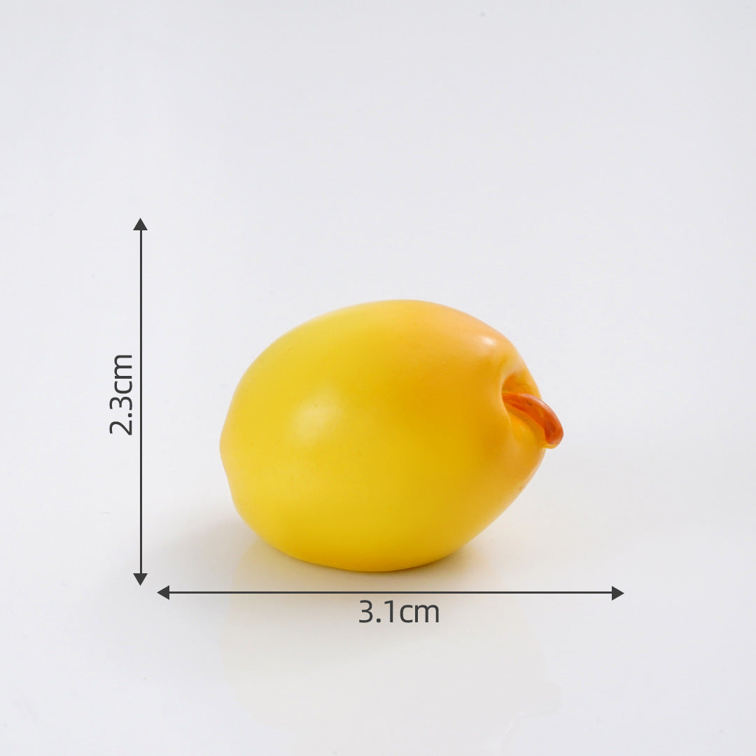 Mini Fruit Blind Bag Ornament – Simulation Peach & Lotus Mist Food Play Decor