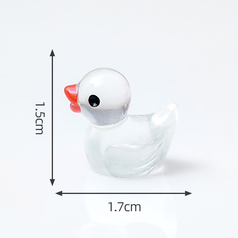 10 PCS Glowing Duck Sunglasses Ornament – Cute DIY Desktop & Car Decoration