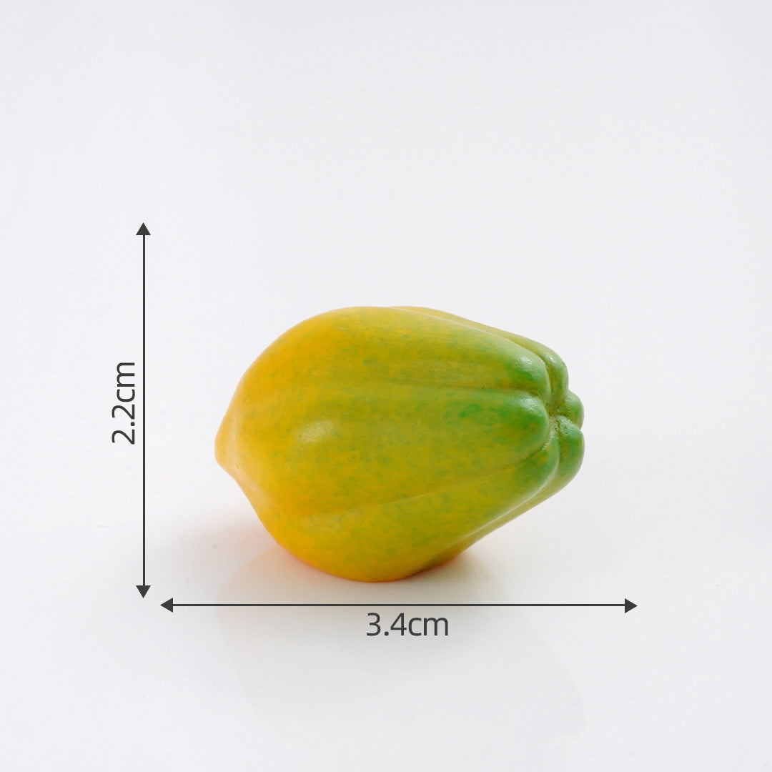 Mini Fruit Blind Bag Ornament – Simulation Peach & Lotus Mist Food Play Decor