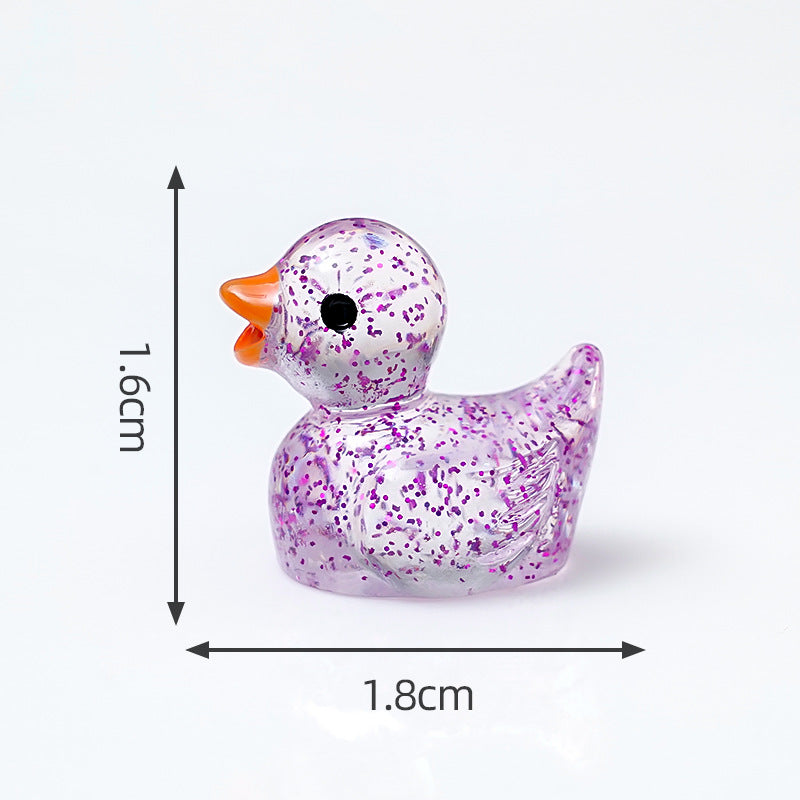 10 PCS Glowing Duck Sunglasses Ornament – Cute DIY Desktop & Car Decoration