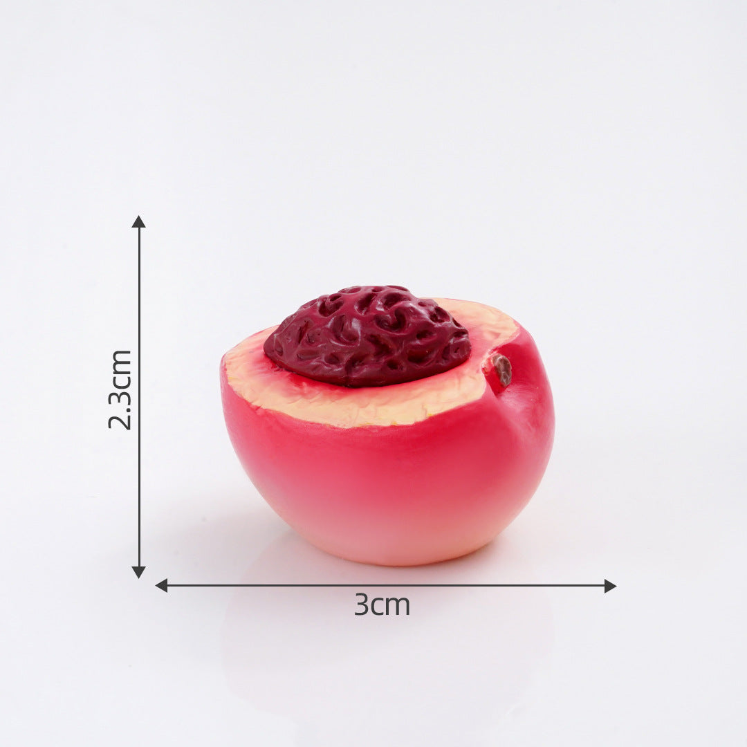 Mini Fruit Blind Bag Ornament – Simulation Peach & Lotus Mist Food Play Decor